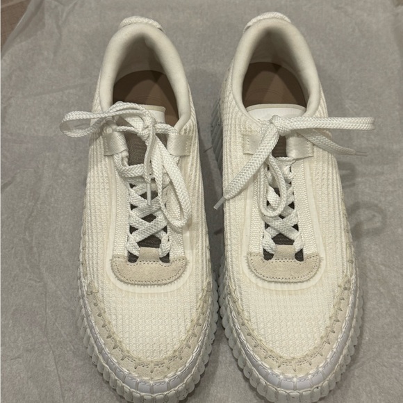 Chloe Nama Platform Sneakers in White 40 - Picture 2 of 7
